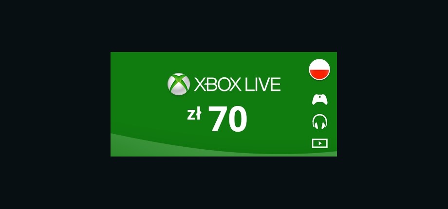Xbox Live: 70 PLN Prepaid Card - Poland