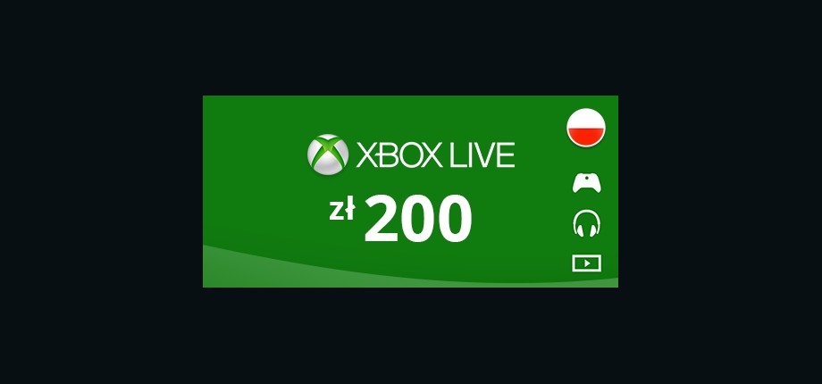 Xbox Live: 200 PLN Prepaid Card - Poland