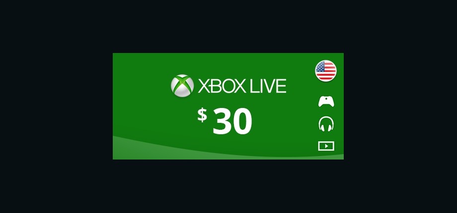 Xbox Live: 30 USD Prepaid Card - United States